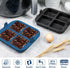 Webake Silicone Air Fryer Brownie Pan, Nonstick 2.6" Square Silicone Mold for Baking S'mores, Set of 2
