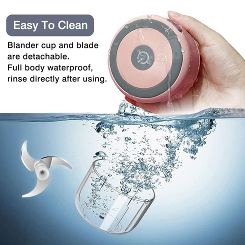 Electric Herb Grinder, 3.5 Inch Large Grinders for Dry Fresh Herbs and Spice, Portable USB Charge, Pink