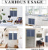RYB HOME 45 Inch Darkening Privacy Curtains for Kitchen Room, 2 Panels Set, Width 34 x Length 45 Inch, Stone Blue