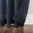 No. 918 Erica Crushed Sheer Voile Curtain Panel, Navy Blue, 51" x 84" Rod Pocket