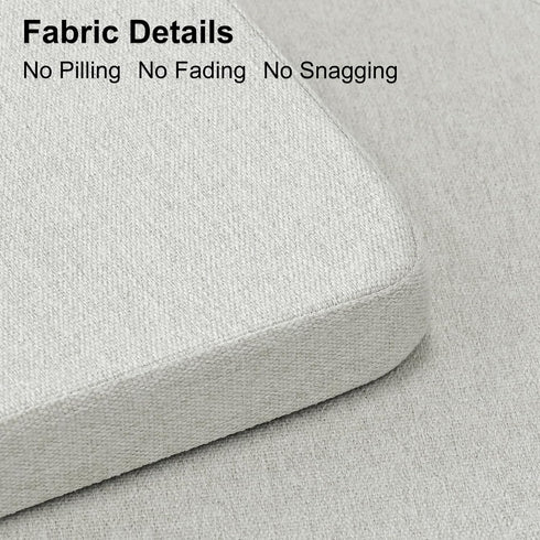 Shinnwa Kitchen Chair Cushions, Non-Slip Dining Chair Cushions with Ties, Machine Washable Cover, Off White