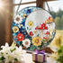 LAOWEIKI 8 Inch Mushroom Suncatcher, Stained Glass Mushrooms Home Decor, Stained Glass Window Hanging, Plant Lover
