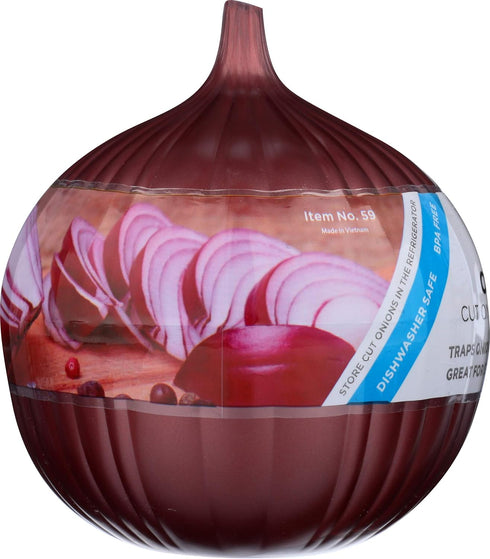 Hutzler Red Onion Saver Storage Container, Keeps Cut Onions Fresh Longer