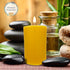 100% Pure Beeswax Candle - Medium Pillar Candle, 60 Hour Burn Time, 3x4 Inch - Alternative Imagination