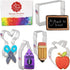 Ann Clark Cookie Cutters Back to School and Teacher Appreciation, 5-Pc. Set Made in USA, Apple, Pencil, Crayon,
