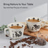 11 oz (Set 4, Ceramic Coffee Mug, Small Novelty Unique Teacup with Handle, Stoneware Cup for Tea Mocha Latte Cappuccino
