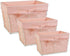 DII Farmhouse Chicken Wire Storage Baskets with Liner, Set of 3, Antique Blush, Assorted Sizes