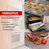 Oven Liners for Bottom of Oven Silver (2-Pack) with Oven Rack Shields (2-Pack), Large Oven Mat, Reusable & Heat