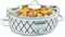 Crock-Pot Small 2.5 Quart Casserole Slow Cooker, White/Blue, Durable and Compact for Quick Meals