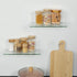 12 Inch Set 2, SAYAYO Glass Floating Shelves for Wall, Tempered Glass Shelves for Bathroom, Living Room, Bedroom