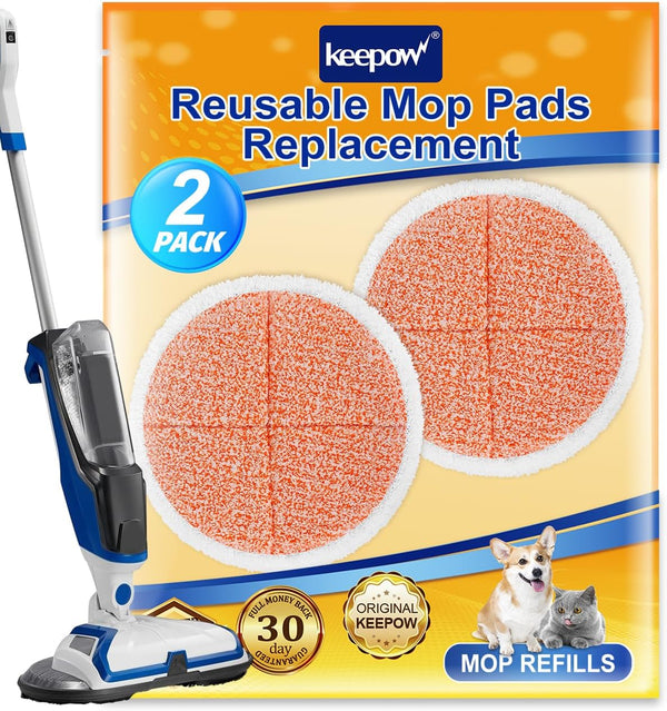 KEEPOW Spinwave Replacement Pads Compatible with Bissell Spinwave Powered Hard Floor Mop
