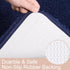 AROGAN Luxury Long Bathroom Runner Rug, 24x36 Inch - Thick Soft Microfiber Non Slip Bath Mat, Navy Blue