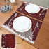 Christmas Tree with Snowflake Placemats Set of 6, Winter Holiday Kitchen Mat Dining Place Mat, Heat-Resistant