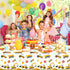 3 Pack 54 108 Inches QIYANPAX Construction Plastic Birthday Party Tablecloths, x - Construction Table Covers for Kids'
