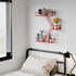 3 Fire Escape Shelf - Tier Metal Red Fire Escape Wall Shelves with Baskets, New York Action Figurine Display Shelf