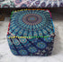 18X18X14 inches, CRAFT KALA Indian Square Patchwork Traditional Pouf Cover Indian Living Room Pom Poufs Cover