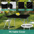 2 Packs 24x24 inch LUSHVIDA Vinyl Card Tablecloth with Flannel Backing - Waterproof Plastic Cover for Picnic Nightstand