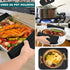 3 PCS Silicone Trivets for Hot Pots and Pans - 9"x12" Heat Resistant Trivet Mat - Hot Pads for Kitchen Quartz Countertops - Multipurpose Non-Slip Potholders Pot Holders Trivets for Hot Dishes - Black by TOPULORS