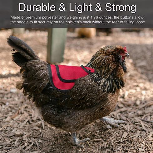 OIUXIMT 3 5-7.6lbs Pieces Premium Chicken Saddles with Adjustable Straps - Outdoor Hen Saddles - Chicken Sweater Aprons
