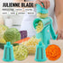 Zulay Rotary Cheese Grater, 5 Blade Manual Hand Crank Cheese Shredder, Calm Teal