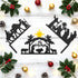 3 Blulu Pcs Metal Christmas Door Topper Nativity Door Frame Decoration Christmas Nativity Frame Corner Decoration