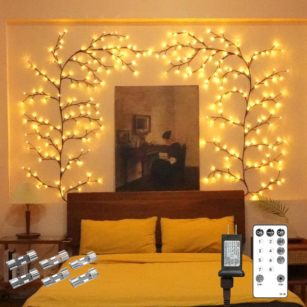 Enchanted Willow Vine Fairy Lights - 7.5Ft Christmas Decorations Twinkling Tree Branch