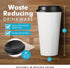 Simply Green Solutions Reusable Coffee Cups with Lids, 16 oz Thermal Cups for Hot and Cold Drinks, Dishwasher Safe