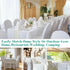 3PCS 3PCS MAQIHAN Chair Covers - Folding Chair Covers Spandex Stretch White Seat Covers for Wedding, Banquet, Party