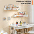 Heimlove 32 inch Set 3 Nursery Floating Shelves, Solid Wood Nursery Book Shelves for Wall, Bookshelf for Kids, Wall