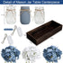 Mason Jar Centerpiece Table Decor for Dining Room Farmhouse Coffee Table Decor with Wood Tray Fairy Lights Fake Flowers