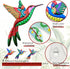 WHBIMGOOO 3D Metal Hummingbird Wall Decor - Outdoor Fence Decorations for Garden, Patio, Living Room (4 Pack)