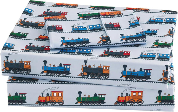 Viviland 4 Pieces Boys Grey Full Sheet Set - Soft Microfiber Fitted
