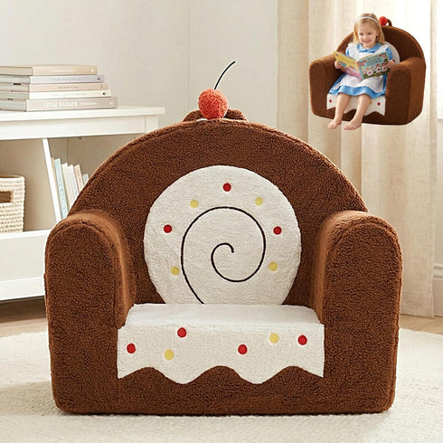 OUOZZZ Toddler Chair for Ages 16, Soft Sherpa Kids Sofa with Book
