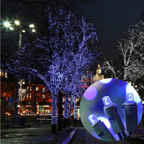 60LED LAMPHOME Blue Christmas Lights Plug in,Connectable Christmas Tree Lights, String Lights Indoor Outdoor