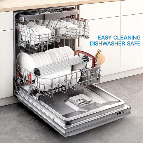Over The Sink Stainless Steel Roll Up Dish Rack, Roll Out Dish Drying Rack for Kitchen Dishes, Cups