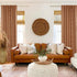 84 Inch Set 2 Terracotta Boho Blackout Curtains Long for Bedroom Living Room, Rust Burnt Orange Floral Decorative