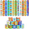Serencatcher 48pcs Slap Bracelets Party Favors for Birthday Baby Shower Party Supplies