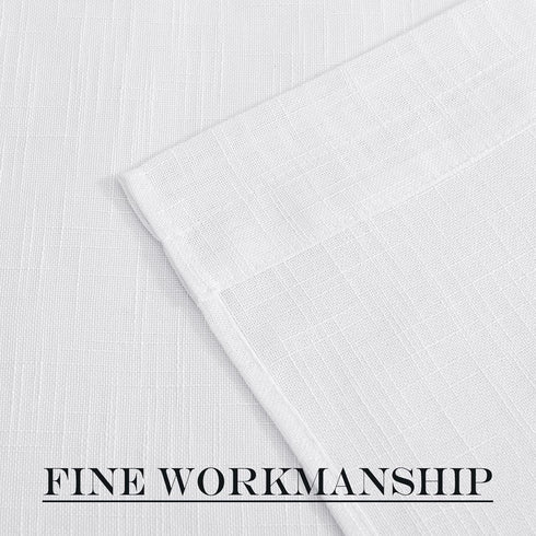 NICETOWN Sidelight French Door Panel, Linen Textured Look, 30" x 72", White