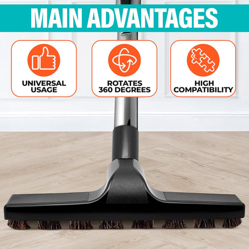 Hardwood Floor Cleaning Brush Vacuum Attachment, Horse Hair Soft Brush for Carpet & Wood Floor Cleaning