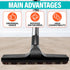 Hardwood Floor Cleaning Brush Vacuum Attachment, Horse Hair Soft Brush for Carpet & Wood Floor Cleaning