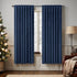 Navy Blue Velvet Curtains 63 Inches Long for Bedroom Nursery Room Darkening
