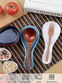 GDCZ Porcelain Spoon Rest, Large Utensil Holder for Kitchen Counter, Navy