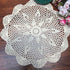 Damanni Doily,Round,Beige,12 Inch Cotton Handmade Crochet Lace Tablecloth Doilies