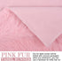 12x36 inch, Pink Table Runner Soft Fluffy Faux Fur Dresser Scarf for Bedroom, Coffee Table, Small Nightstand Cover
