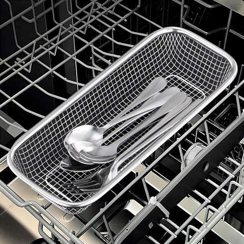 Utensil Drying Rack, 2 Pack Stainless Steel Holder, Compact Dish Rack for Kitchen Counter, Silverware Basket Organizer