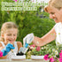 ZOUTOG 6 Inch White Ceramic Flower Planter Pots with Bamboo Tray, Pack of 2 - Plants Not Included