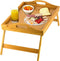 Home-It Bed Table Tray with Folding Legs - Bamboo Breakfast Tray with
