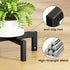 3.6 bussdis Plant Stand Holder Single Plant Riser For Indoor Outdoor Flower Pot Stand Tall IN Metal Black