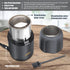 COOL KNIGHT Electric Herb Grinder, Large Capacity Spice and Coffee Grinder with Pollen Catcher, 7.5" Grey