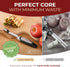 Orblue Premium Apple Corer Tool, Durable Stainless Steel Fruit Core Extractor, Red